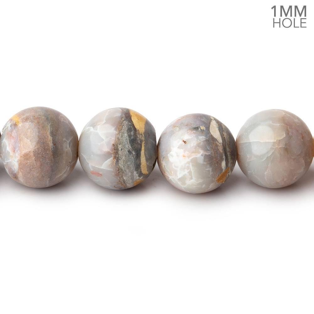 10mm Australian Opal Plain Round Beads 15 inch 40 pieces 1mm Large Hole - Beadsofcambay.com