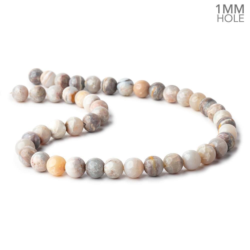 10mm Australian Opal Plain Round Beads 15 inch 40 pieces 1mm Large Hole - Beadsofcambay.com