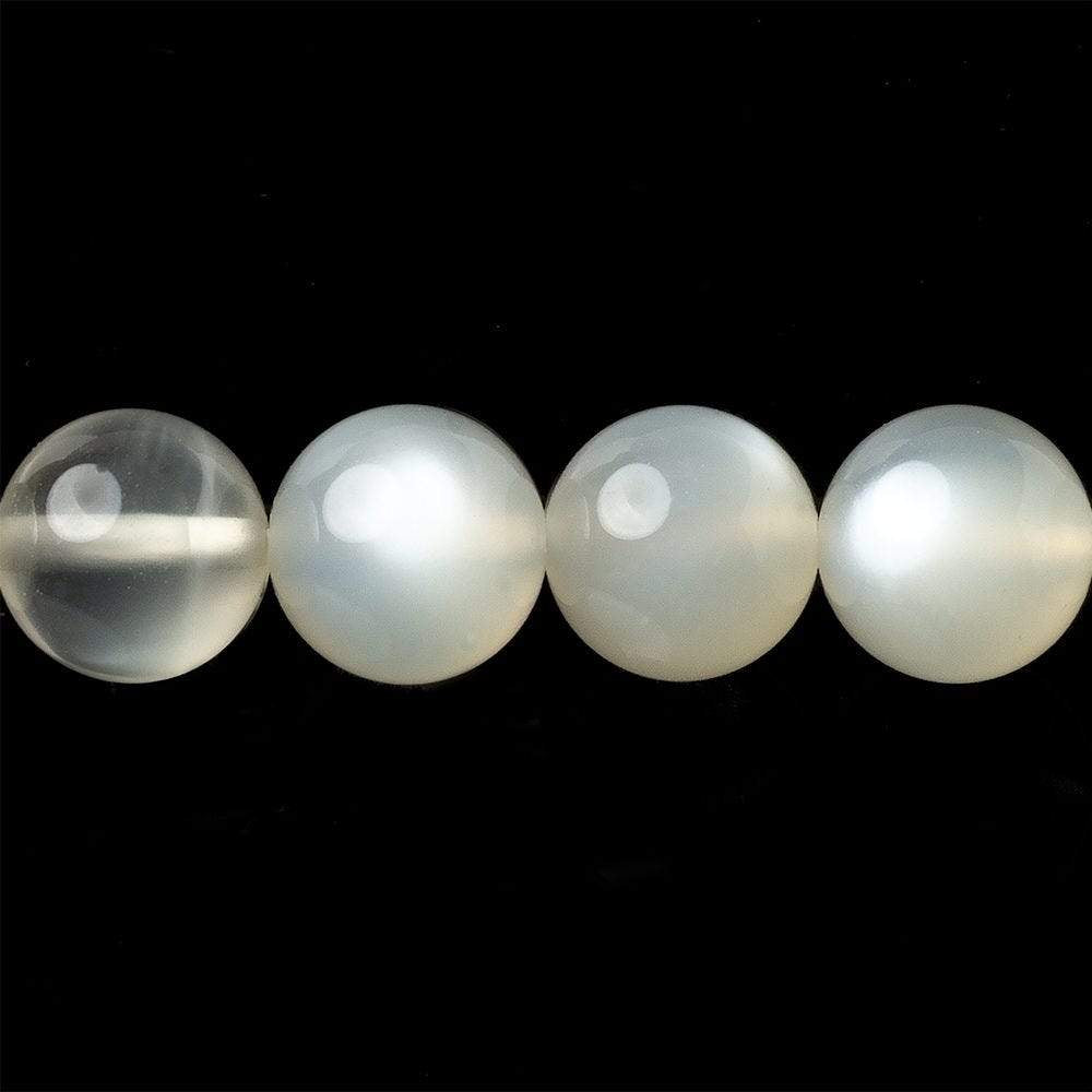 10mm Ceylon Off White Moonstone Plain Rounds 16 inch 41 beads AA - Beadsofcambay.com