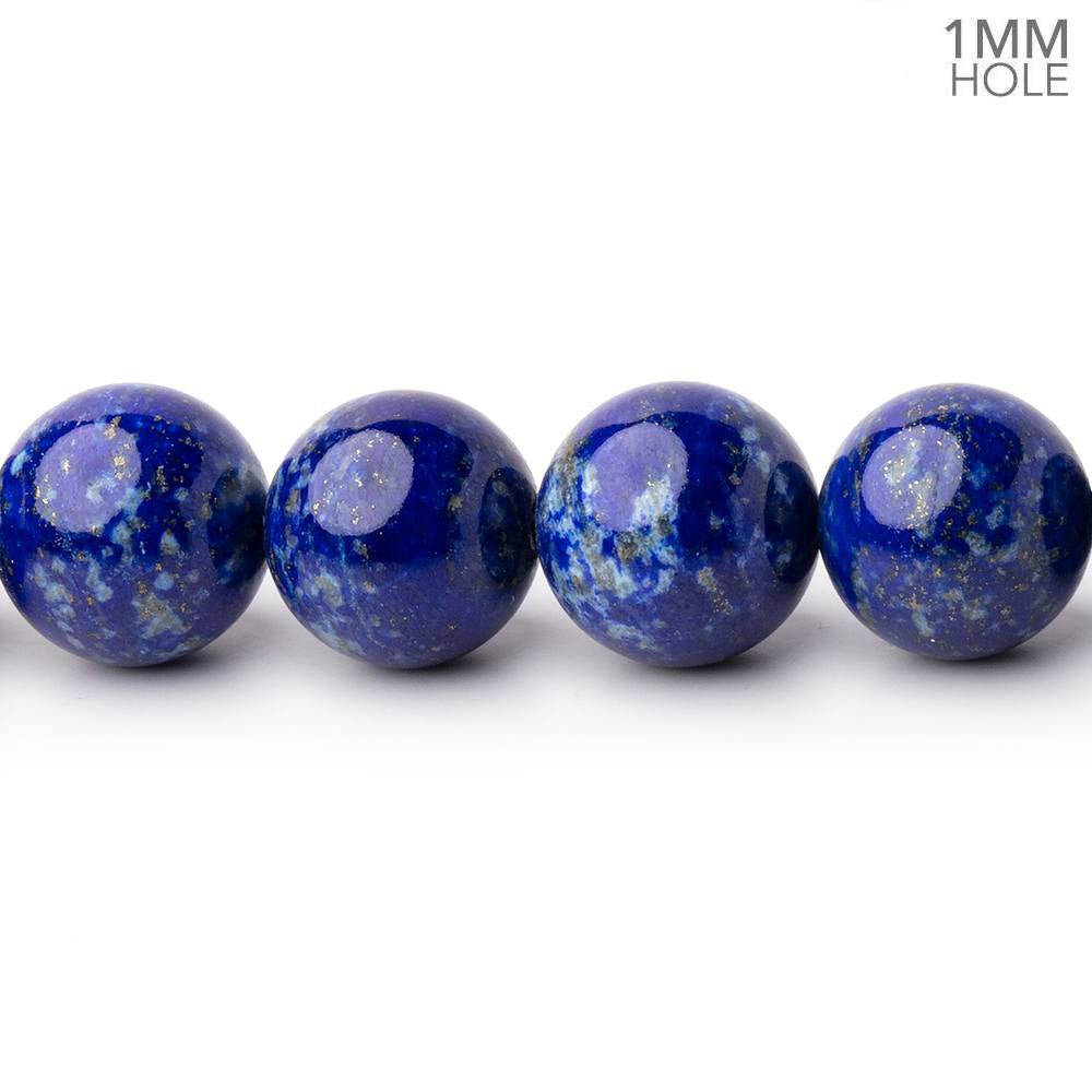 10mm Lapis Lazuli Plain Rounds 16 inch 40 Beads 1mm Hole - Beadsofcambay.com