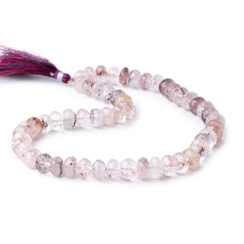 10mm Moss Amethyst Faceted Rondelle Beads 15 inch 55 pieces - Beadsofcambay.com