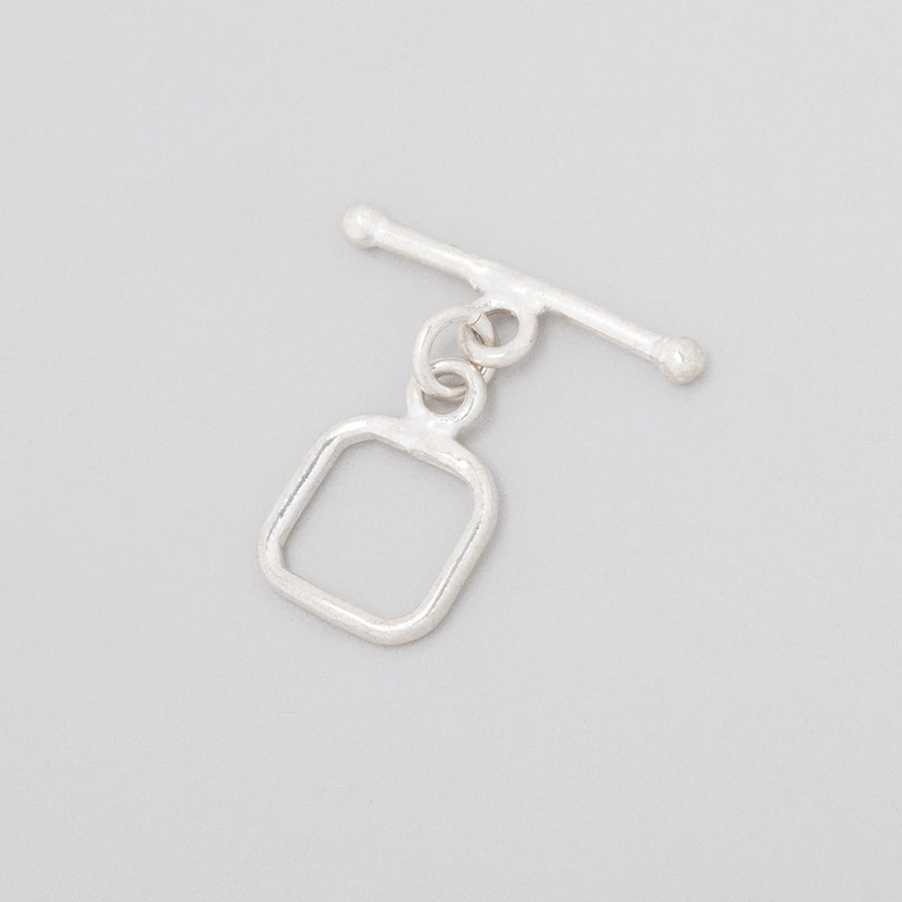 10mm Sterling Silver Toggle Rounded Square Design 1 piece - Beadsofcambay.com