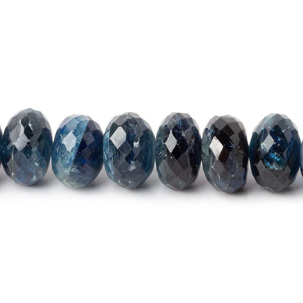 10mm Tanzanian Kyanite Faceted Rondelle Beads 32 beads 8 inch - Beadsofcambay.com