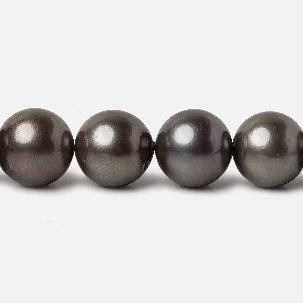 10x10-11x11mm Peacock Tahitian Round Saltwater Pearls 16 inch 38 pieces A - Beadsofcambay.com