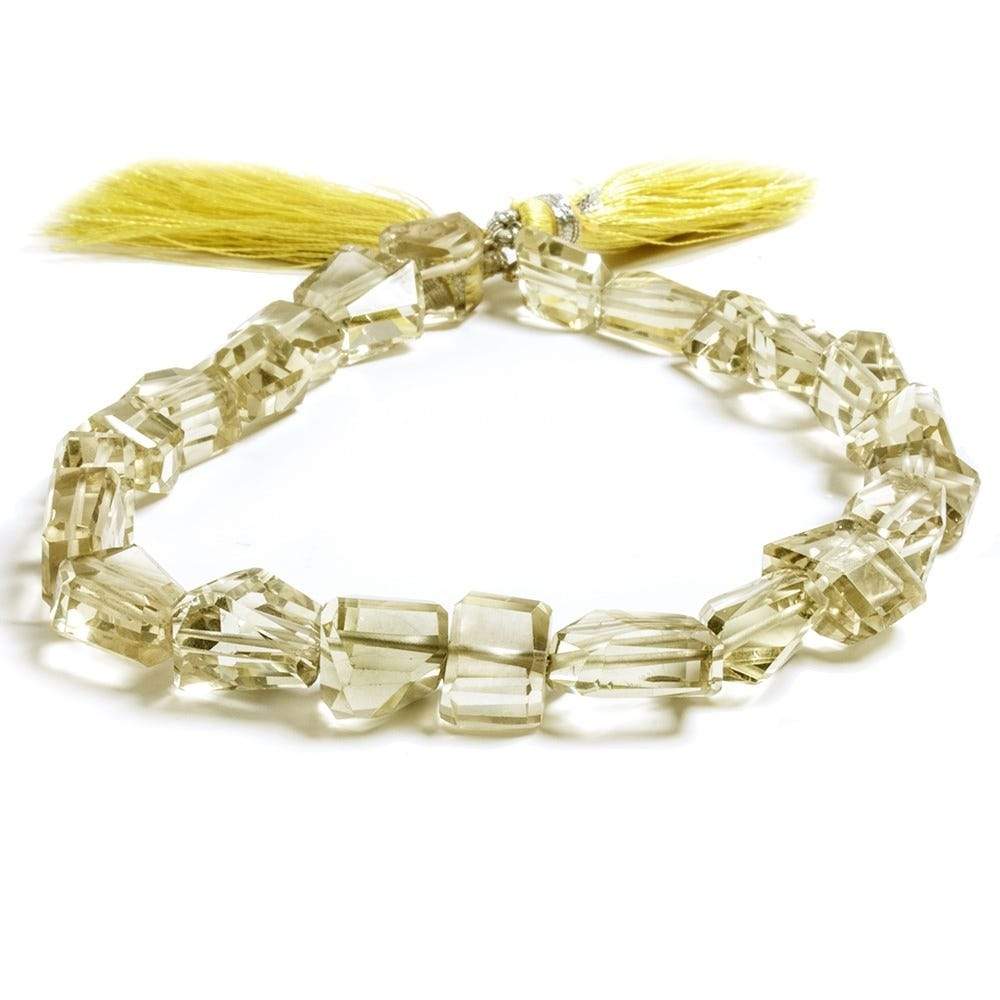 10x10-15x10mm Lemon Quartz faceted nugget beads 10 inch 20 pieces - Beadsofcambay.com