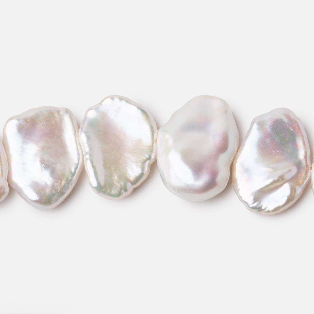 10x12-11x16mm Off White Keshi Freshwater Pearls 15.75 inch 39 pieces AA - Beadsofcambay.com
