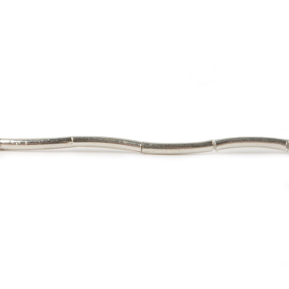 10x2mm Sterling Silver Tube Beads 20 beads 8 inch - Beadsofcambay.com