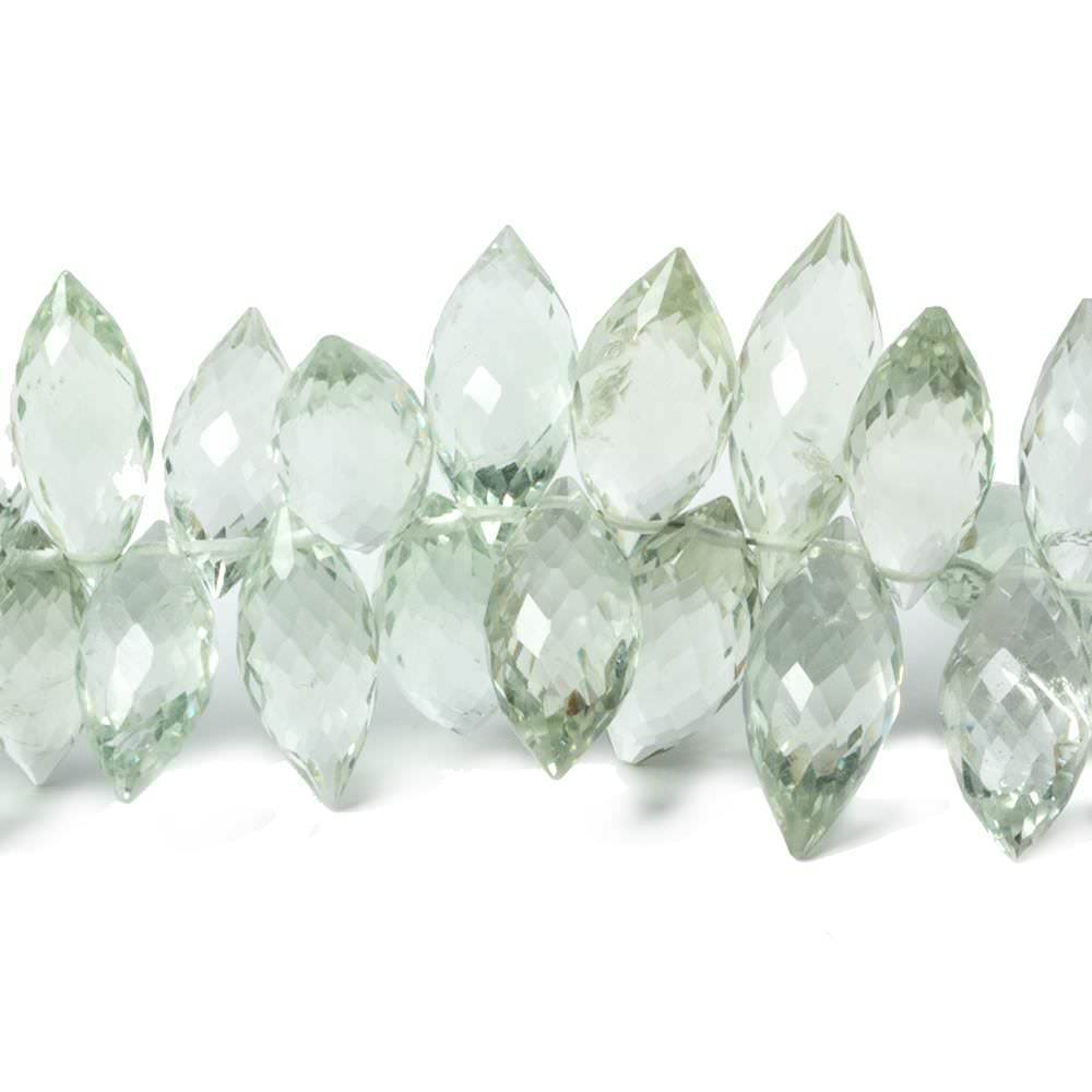 10x5mm-16x6mm Prasiolite Marquise Beads 73 pieces - Beadsofcambay.com