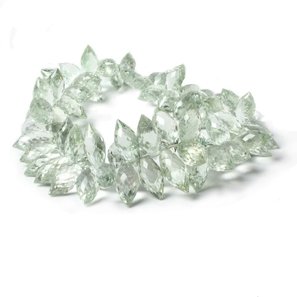 10x5mm-16x6mm Prasiolite Marquise Beads 73 pieces - Beadsofcambay.com