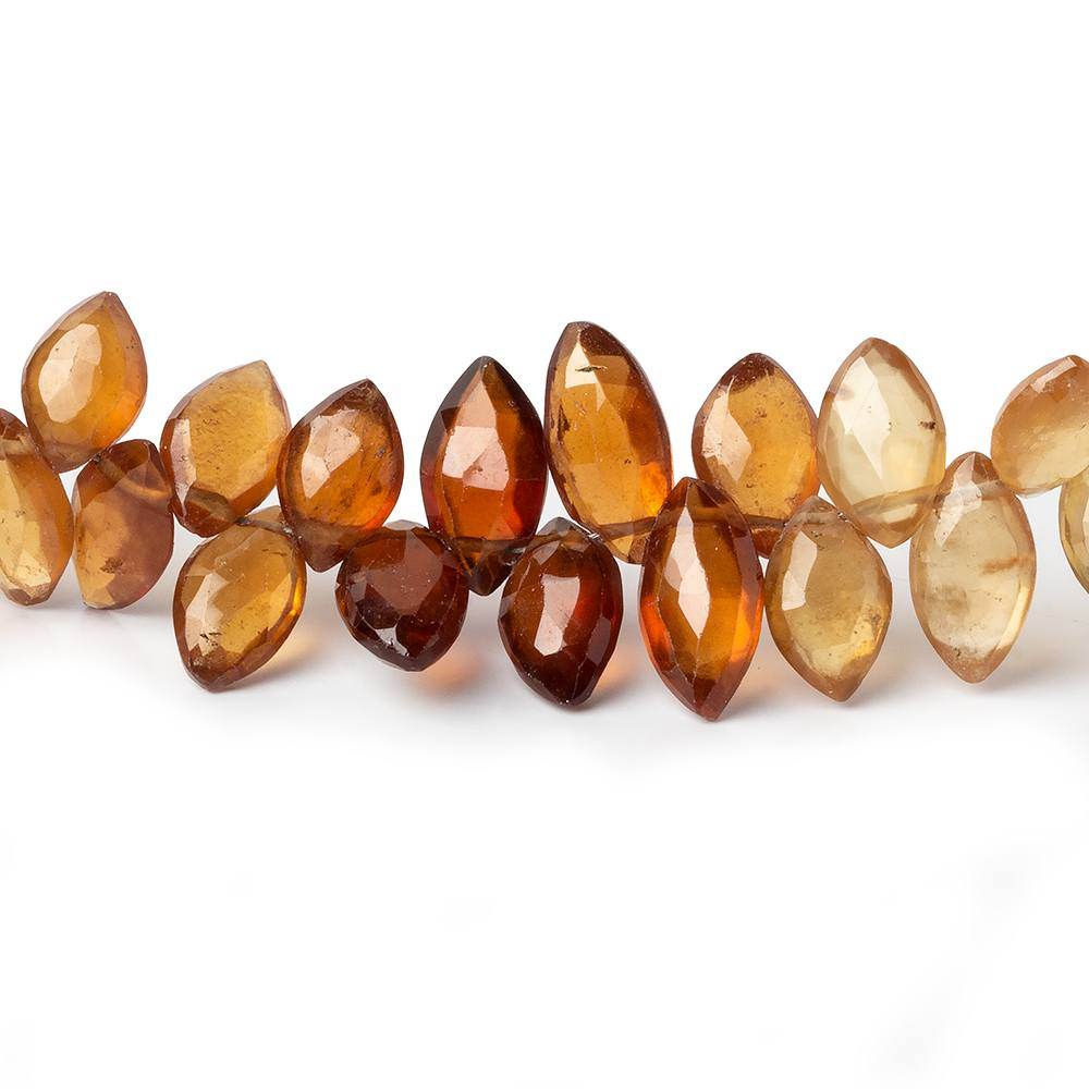 10x6-12x6mm Hessonite Garnet Top Drilled Marquise Briolette 7.5 inch 52 pcs - Beadsofcambay.com