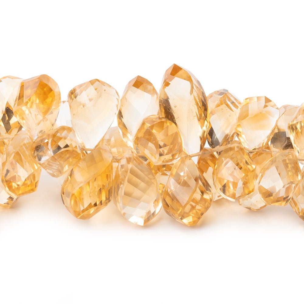 10x6-19x9mm Citrine Top Drilled Faceted Twist Beads 8 inch 78 pieces AAA - Beadsofcambay.com