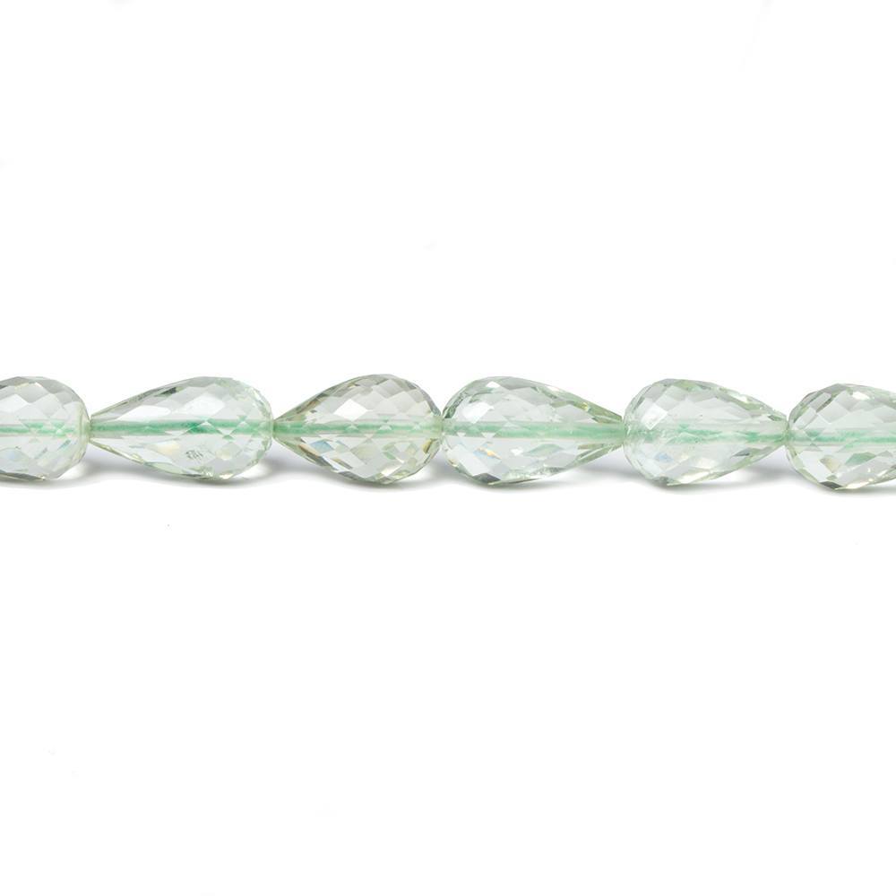 10x6mm Prasiolite Faceted Straight Drop 42 pieces - Beadsofcambay.com