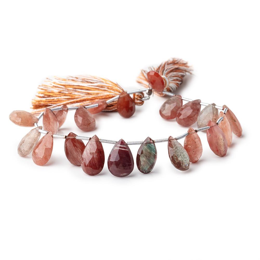 10x7-13x9mm Andesine Faceted Pear Beads 7.5 inch 20 pieces - Beadsofcambay.com