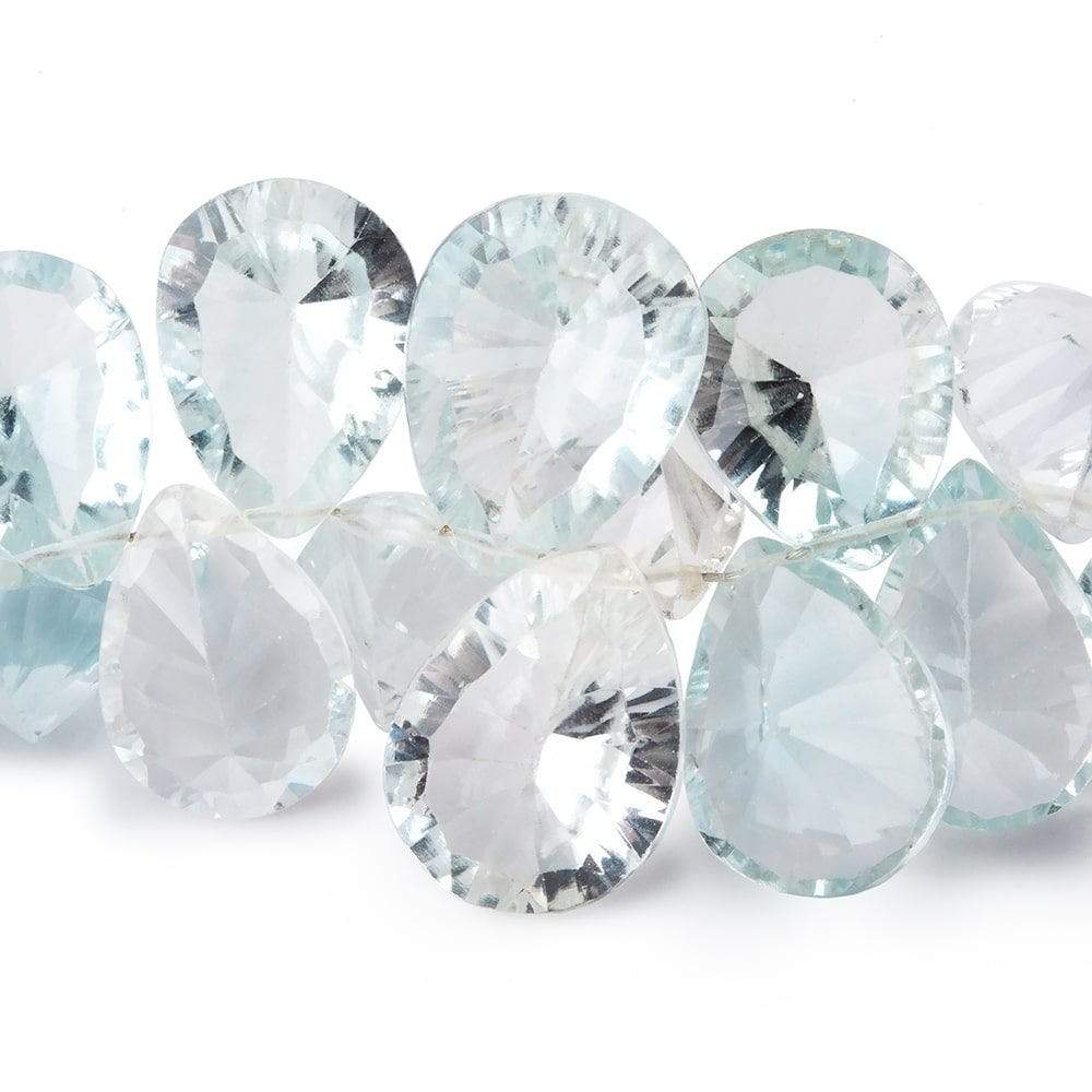 10x7-14x10mm Sky Blue Topaz Pavilion Faceted Pears 8 inch 56 beads AAA - Beadsofcambay.com