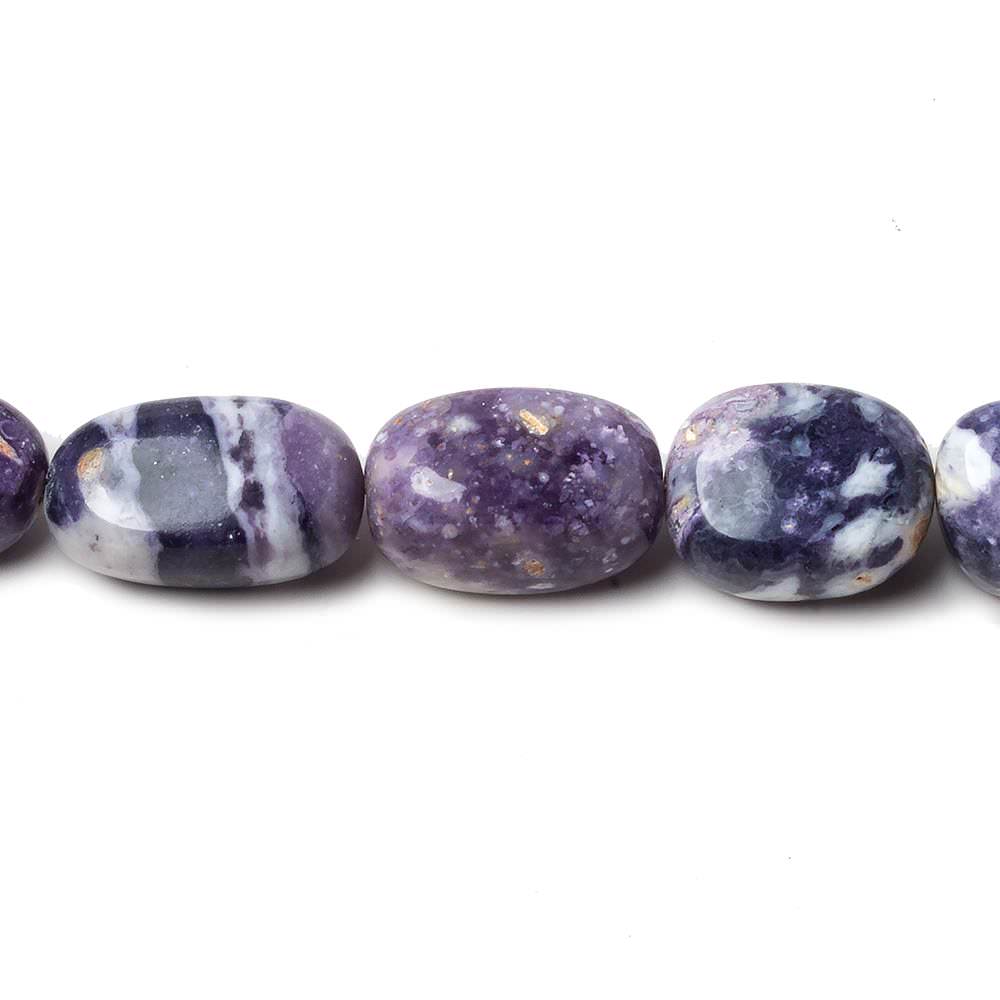 10x7-15x10mm Morado Purple Opal plain oval nugget beads 18.5 inch 33 pieces - Beadsofcambay.com