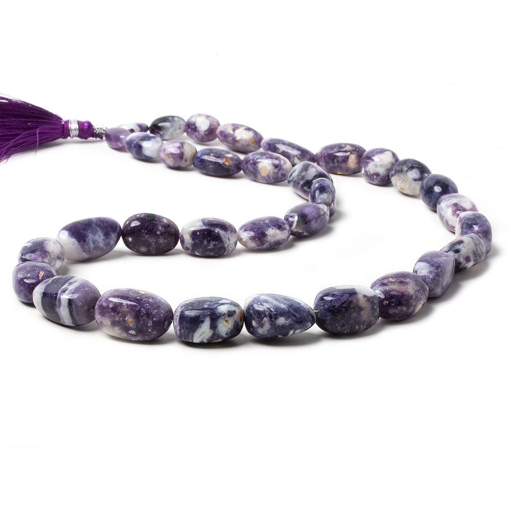 10x7-15x10mm Morado Purple Opal plain oval nugget beads 18.5 inch 33 pieces - Beadsofcambay.com