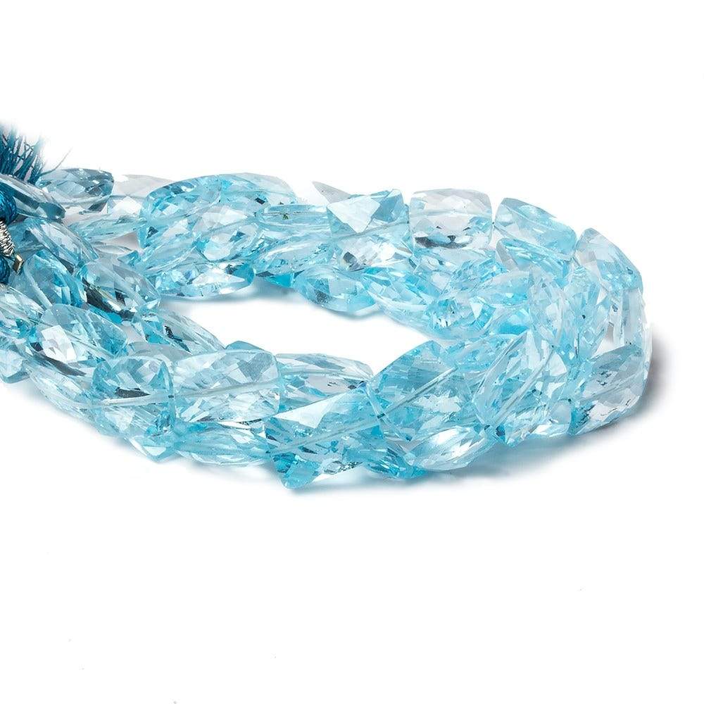 10x7-15x9mm Sky Blue Topaz faceted rectangle beads 7.5 inch 18 pieces - Beadsofcambay.com