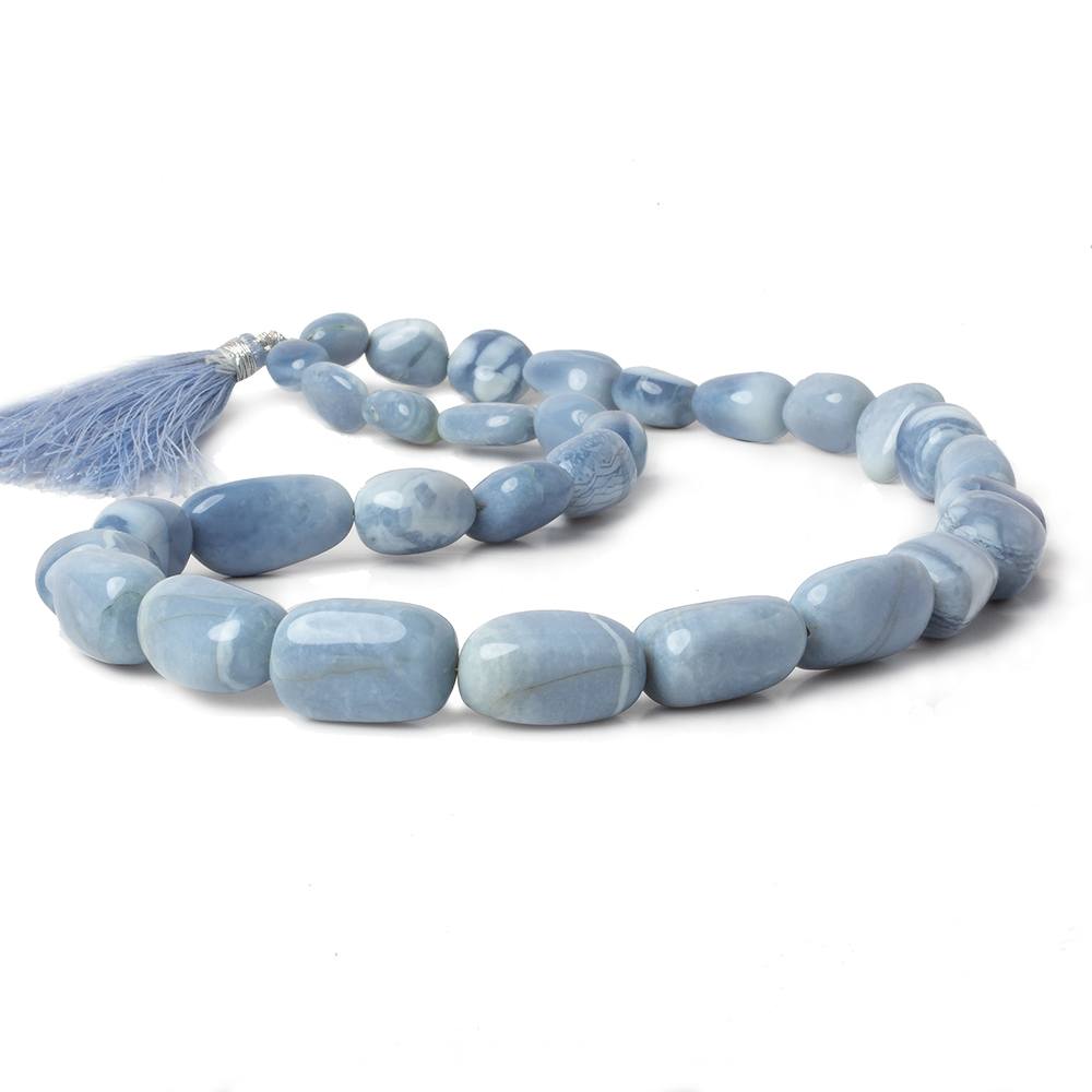 10x7-20x15mm Owyhee Denim Blue Opal plain nugget beads 14 inch 20 pcs AAA - Beadsofcambay.com