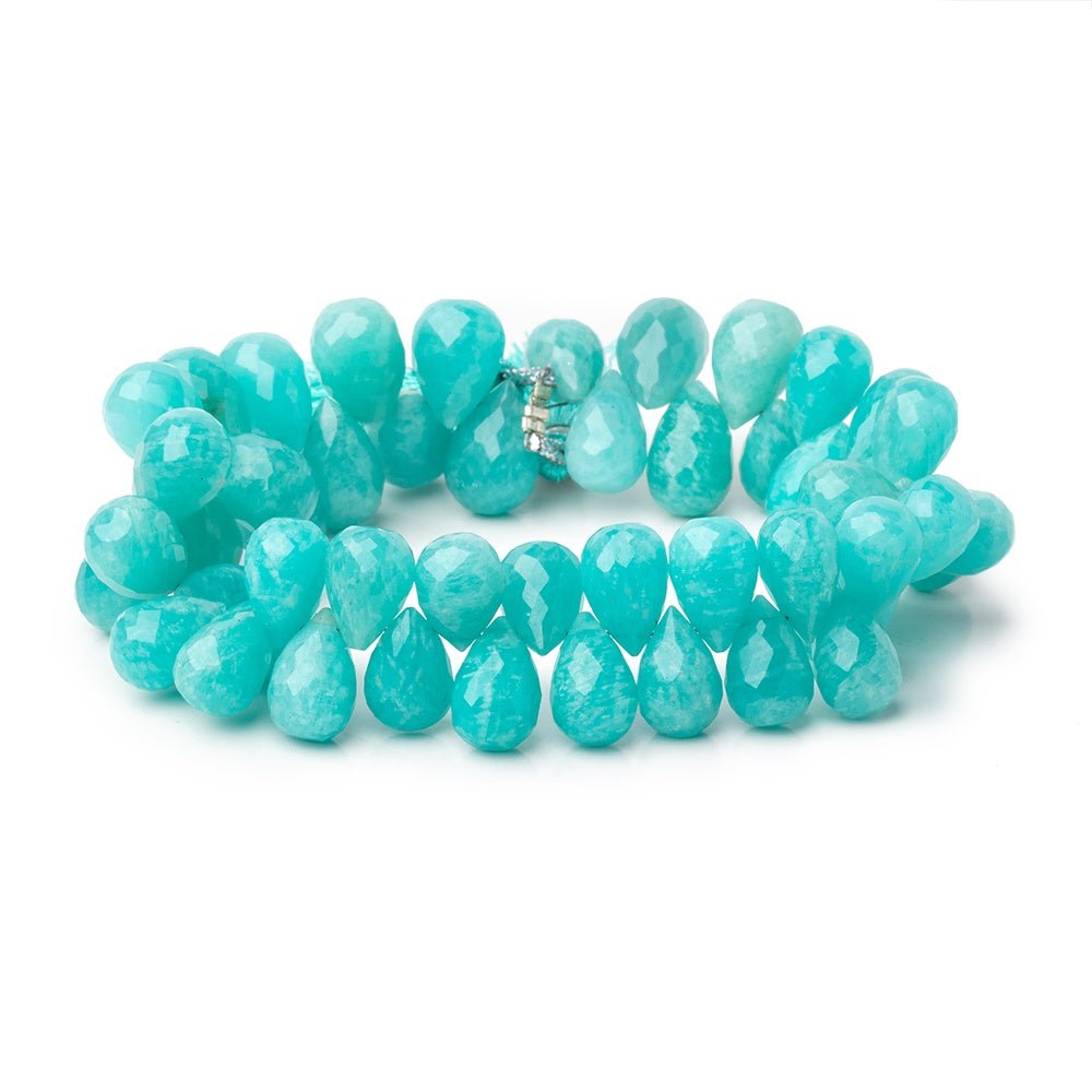10x7.5-11x8mm Amazonite Faceted Tear Drop Beads 7.5 inch 50 pieces AA - Beadsofcambay.com