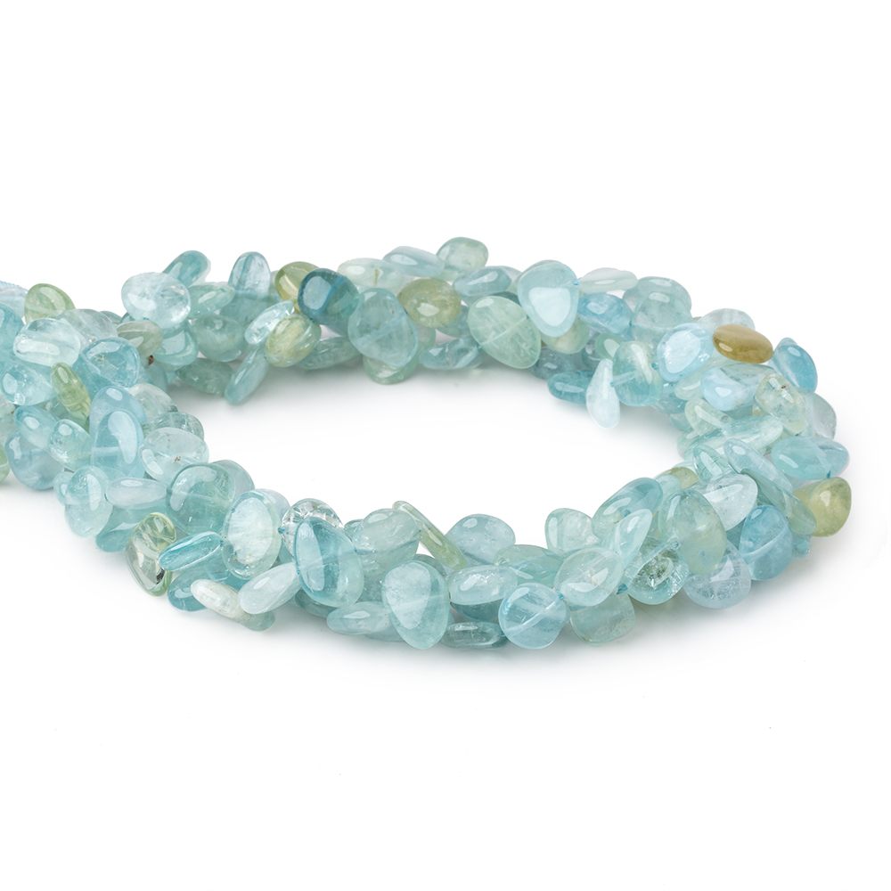 10x8-13x9mm Multi Color Beryl Plain Nugget Beads 16 inch 45 pieces - Beadsofcambay.com