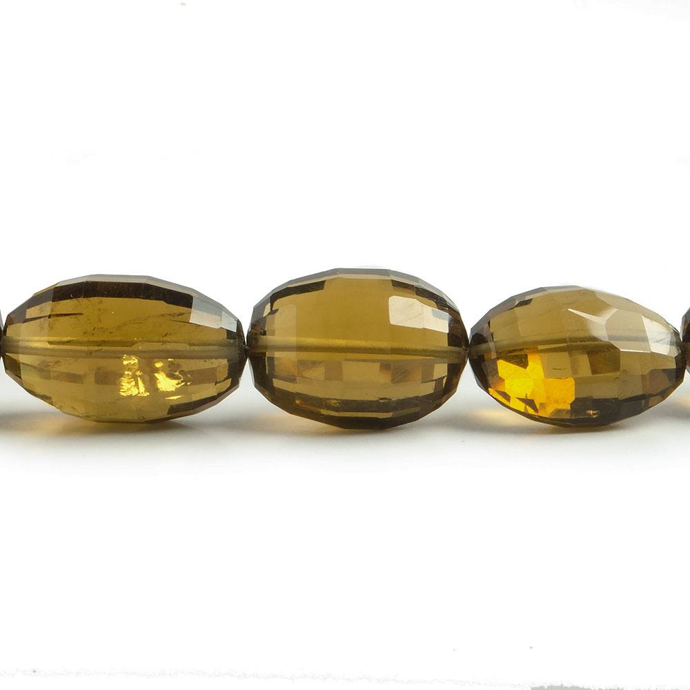 10x8-16x11mm Whiskey Quartz checkerboard faceted ovals 16 inch 33 Beads - Beadsofcambay.com
