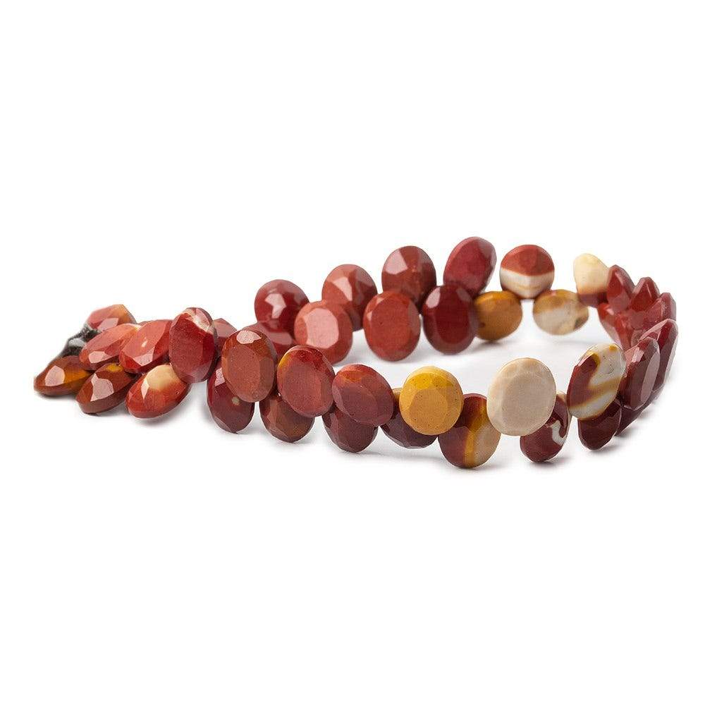 10x8mm Moukaite Jasper Top Drilled Ovals 8.5 inch 44 pieces - Beadsofcambay.com