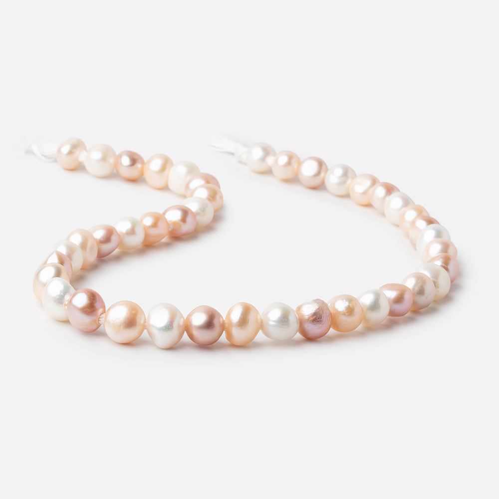 10x9-12x10mm Tri-Color Baroque 2.5mm Large Hole Pearls 15 inch 40 beads - Beadsofcambay.com