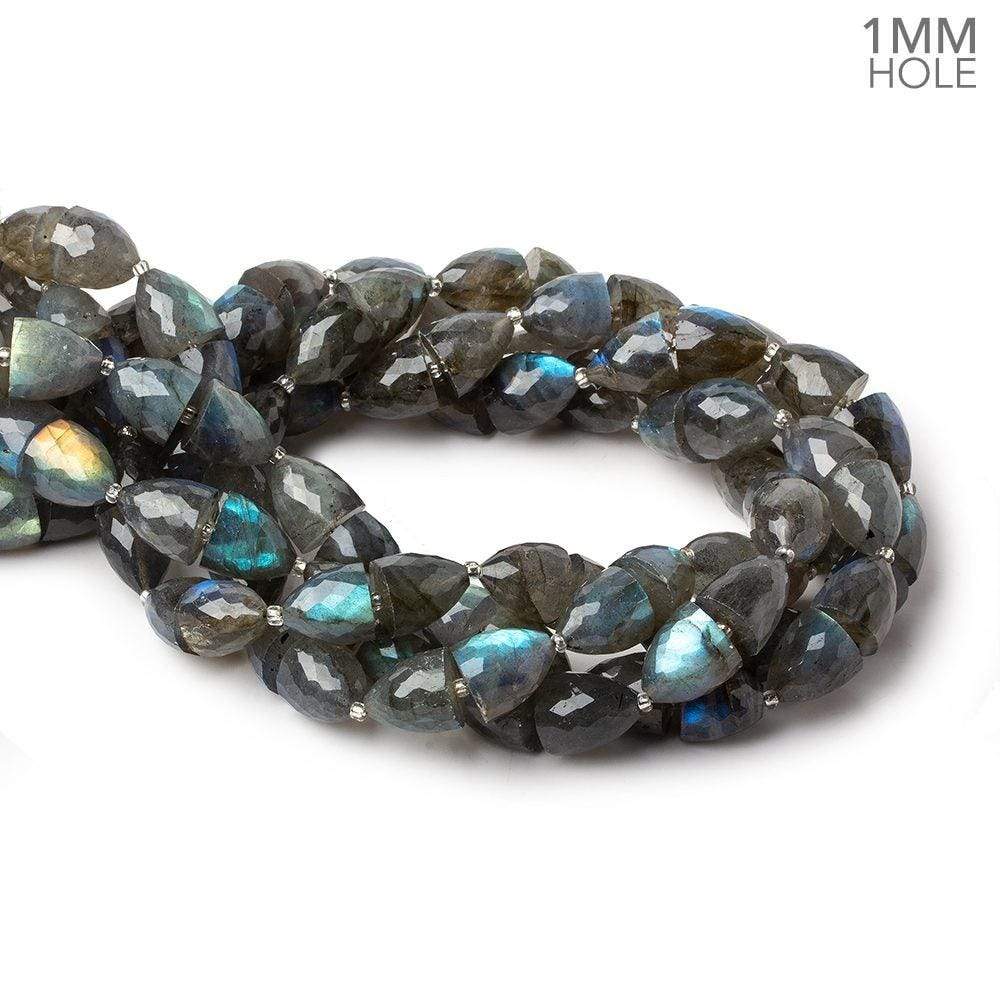 10x9-12x11mm Labradorite Faceted Cones large hole beads 32 pieces AA - Beadsofcambay.com