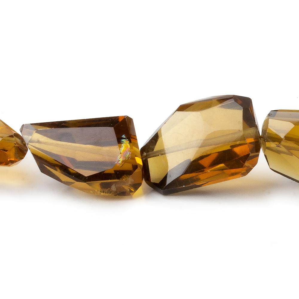 10x9mm-22x16mm Whiskey Quartz angular faceted nuggets 16 inch 22 beads AAA - Beadsofcambay.com