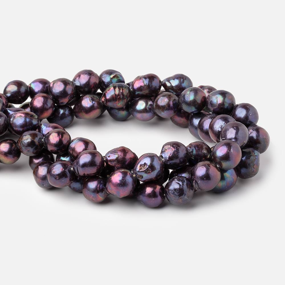 11.5-14mm Peacock Ultra Baroque Freshwater Pearls 15.5 inch 28 Beads - Beadsofcambay.com