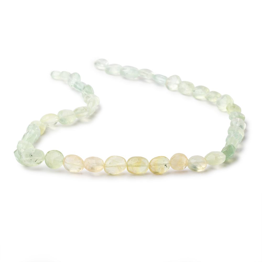 7-9mm Shaded Prehnite Faceted Oval Beads 14.5 inch 42 pieces - BeadsofCambay.com
