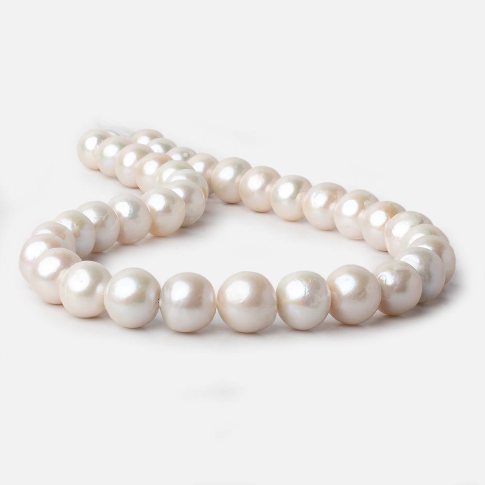 11.5x11-13.5x14mm Cream Near Round Freshwater Pearls 16 inch 31 pieces - Beadsofcambay.com