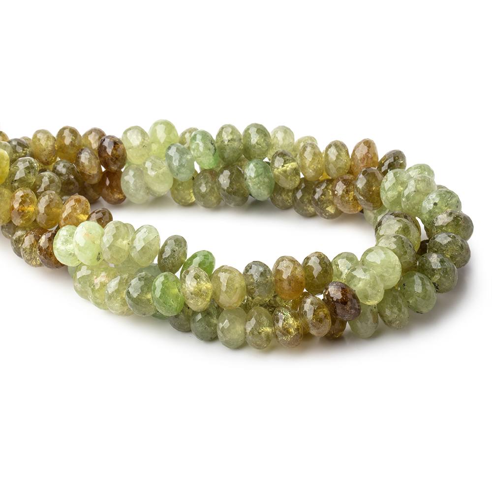 11mm Grossular Garnet faceted rondelle beads 16 inch 56 pieces - Beadsofcambay.com