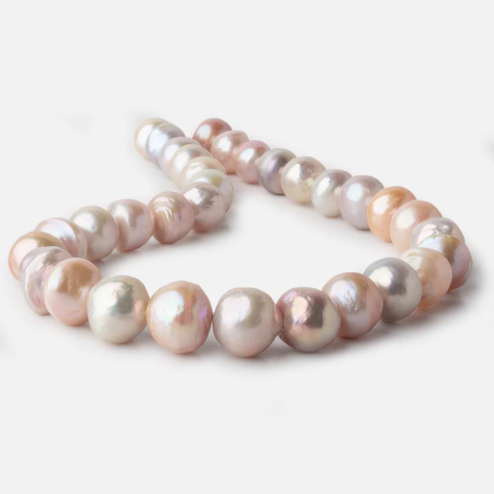 11x10-14x13mm TriColor Baroque Freshwater Pearl 16 inch 33 pieces - Beadsofcambay.com