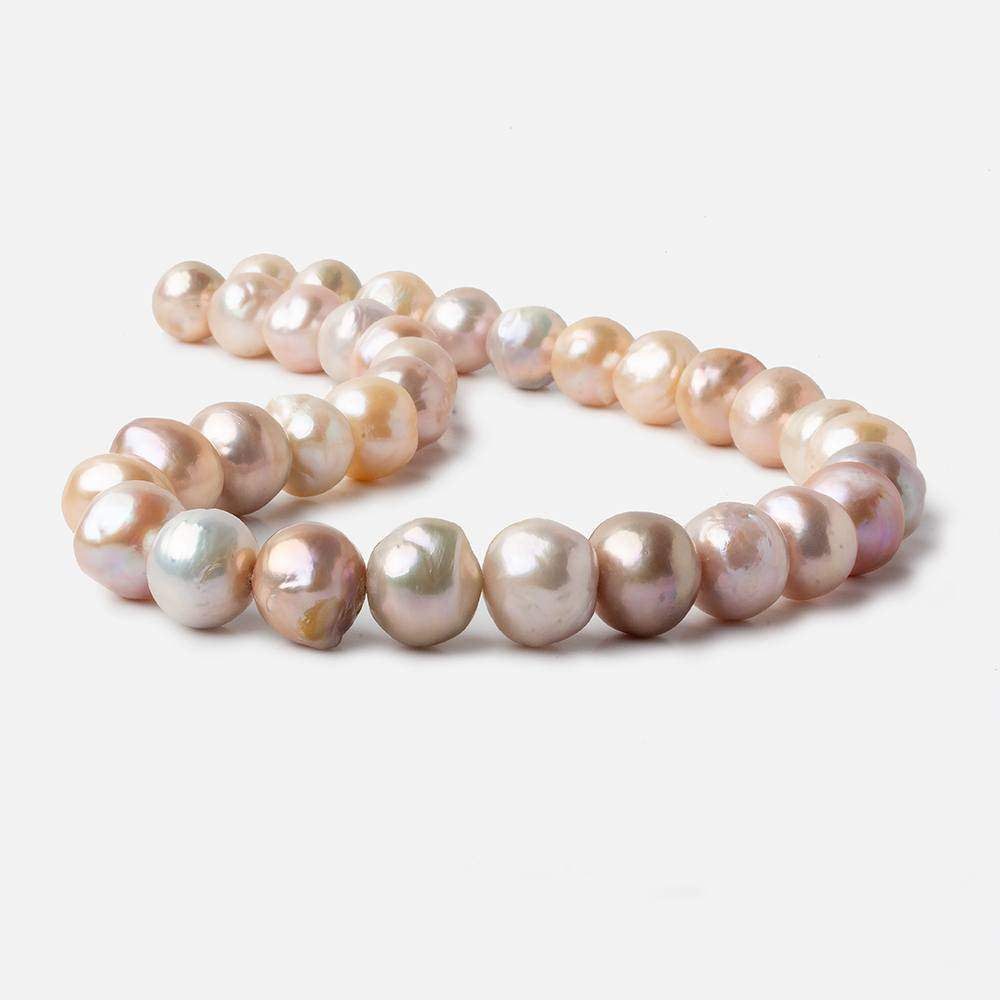 11x10-14x13mm TriColor Baroque Freshwater Pearl 16 inch 33 pieces - Beadsofcambay.com