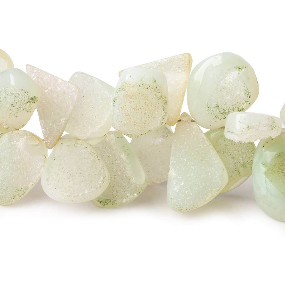 11x10-20x13mm Lemon Lime Drusy Freeform Beads 46 pieces - Beadsofcambay.com