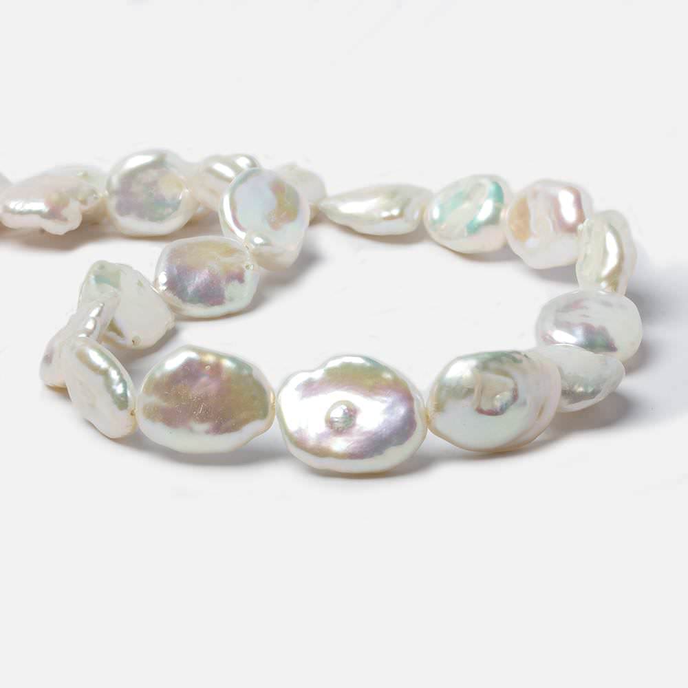 11x11-15x12mm Off White Keshi Freshwater Pearls 16 inch 22 pieces AAA - Beadsofcambay.com