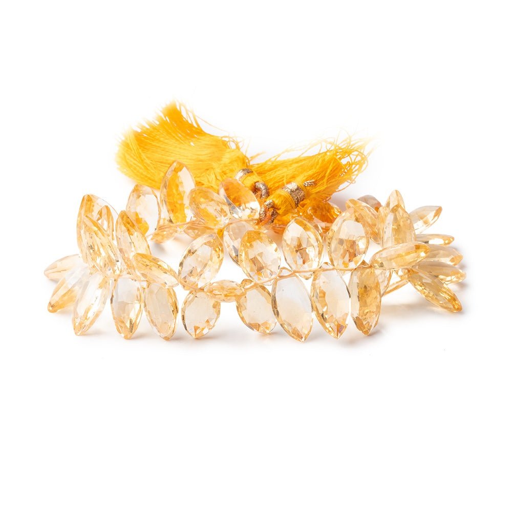 11x6-14x7mm Citrine Faceted Marquise Beads 7 inch 48 pieces - Beadsofcambay.com