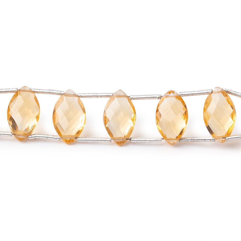 11x7mm Citrine Double Drilled Marquise Beads 7.5 inch 20 pieces AAA - Beadsofcambay.com