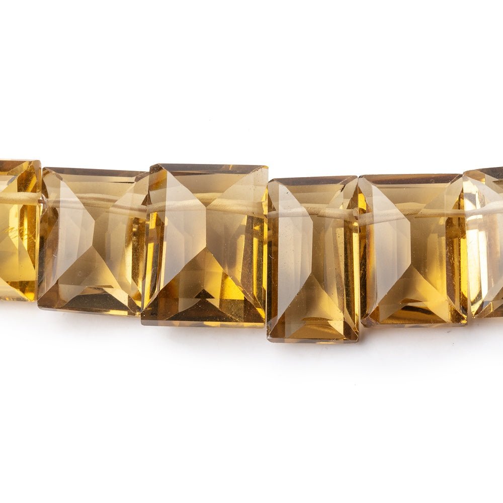 11x8-15x11mm Whiskey Quartz Faceted Rectangle Beads 8 inch 23 pieces AAA - Beadsofcambay.com