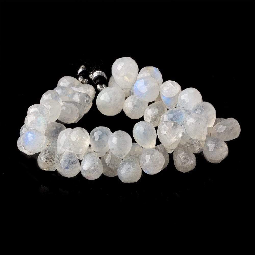 11x8-16x12mm Rainbow Moonstone Faceted Tear Drop Beads 8 inch 52 pcs A - Beadsofcambay.com