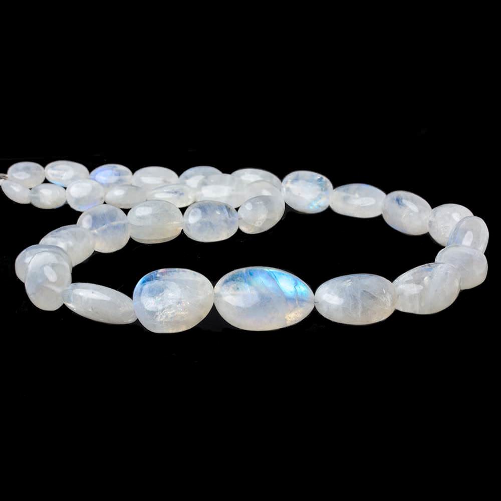 11x8-24x16mm Rainbow Moonstone tumbled nugget 19 inch 29 Beads - Beadsofcambay.com