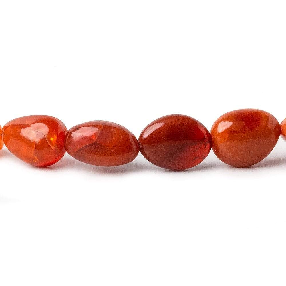 11x9-14x9mm Fire Opal Plain Nugget Beads 18 inch 32 pieces - Beadsofcambay.com
