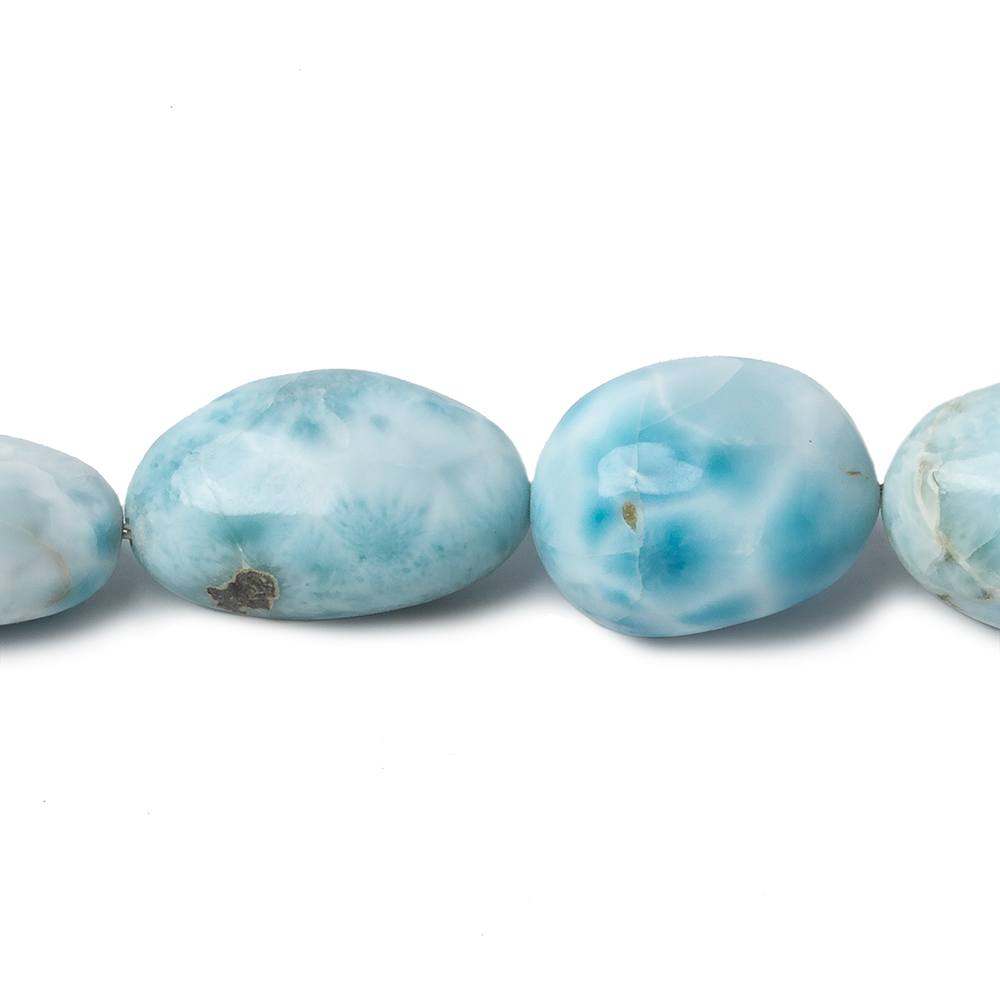 11x9-22x14mm Larimar plain nugget beads 18 inches 30 pieces AA - Beadsofcambay.com