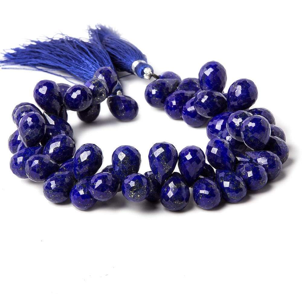 12-13mm Lapis Lazuli Faceted Tear Drop Briolette 8 inch 59 pieces - Beadsofcambay.com