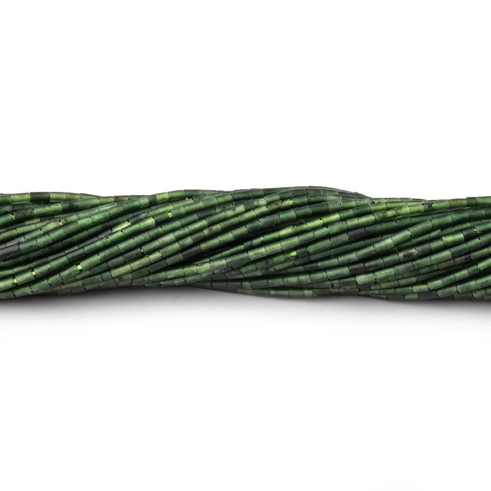 1.2-1.4mm Jade Hand Cut Tube Beads 15 inch 184 pieces - Beadsofcambay.com
