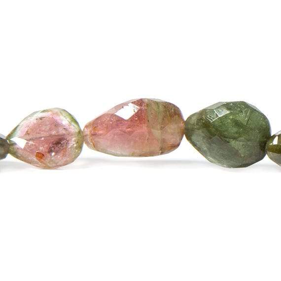 12-15mm Polychromatic Tourmaline Beads Straight Drilled Pear 16 pcs - Beadsofcambay.com