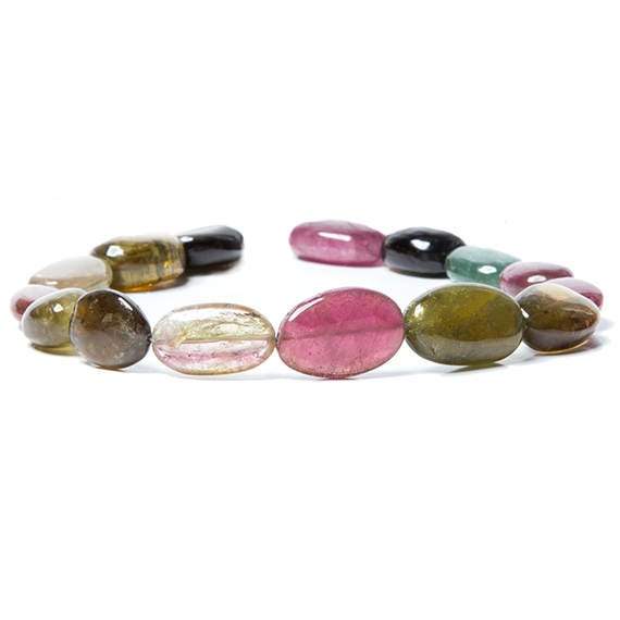 12-16mm Multi Color Tourmaline Tumbled Nugget - Beadsofcambay.com