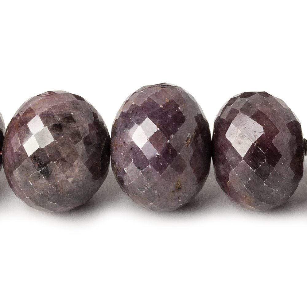 12.5-18mm Indian Ruby faceted rondelle Beads 16 inch 35 pieces - Beadsofcambay.com
