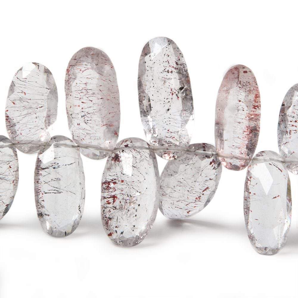 12.5x7.5-22x9.5mm Moss Amethyst Pavilion Faceted Ovals 4.5 inch 21 Beads - Beadsofcambay.com